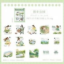 Set de 15 piezas de pegatinas de lista de verificación cálidas y encantadoras, pegatinas lindas de la vida diaria para niñas, hermosas pegatinas decorativas para scrapbooking, diario, planificador y útiles escolares - EXW2312031 - Ver 14