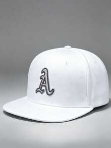 1 Pc Unisex Hip-Hop Baseball Cap With Embroidered Letter "A"; Features An Adjustable Design, Perfect For Outdoor Activities, Travel, And Running - Multicolor - View 12