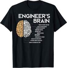Engineer - Engineers Brain - Funny Engineering Tee Gift Unisex T-Shirt - 黑色 - 查看 1