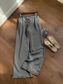 Pantalones tejidos a rayas de verano para mujer - Multicolor 2 - Ver 10