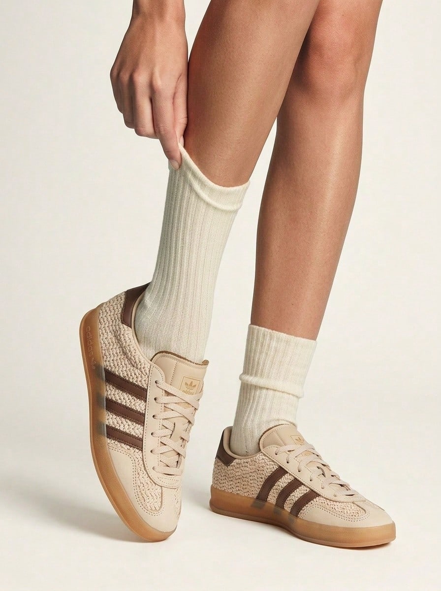 Adidas Gazelle Indoor Women's Sneakers Sand Strata / Preloved Brown / Gum JS1418 - Sand Strata / Preloved Brown / Gum - View 1