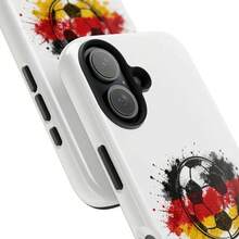 [Expédition 24h depuis DE] Étui de téléphone style football thème Allemagne, fond blanc très reconnaissable avec design de couleurs contrastées, résistant aux chocs, résistant à l'usure et texture douce pour la peau, compatible avec les modèles principaux, convient pour Apple 17/16/15/14/13/12/11/X/Pro/Plus/Pro Max, ainsi que S21/S22/S23/S24/S25/S26FE/Ultra/Plus et autres modèles. Le premier choix pour regarder le football, Unders - Image 1 pièce - Voir 7