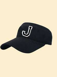 1顶男女通用A-Z字母运动遮阳帽，男士简约透气防晒帽，轻便多用途，适合日常佩戴、户外旅行、徒步、海滩度假、运动、夏季，是送给家人和朋友的完美礼物 - 黑色 - 查看 7