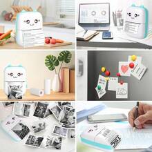 Portable Wireless Mini Printer Set - Thermal Label Printer, 203dpi, USB/Battery Powered, Ideal For Notes, Journals, Work Receipts And DIY Crafts, Perfect Gift Set - 彩色 - 查看 9