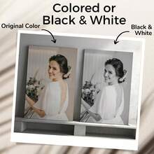 1pc Customized Photo Print Canvas Art, Large Size Personalized Poster, Includes DIY Frame (Self-Assembly) Or Canvas Only, Mother's Day Gift - Multicolor - View 9