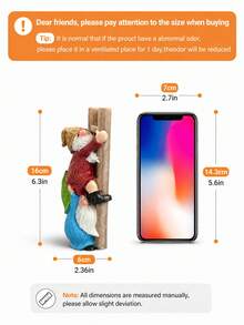 Dwarf Decorative Figurine, Funny Climbing Ladder Design, Made Of Resin Material Suitable For Outdoor Decoration, Perfect For Yard, Lawn And Porch, Also A Great Mother's Day Gift - A - View 8