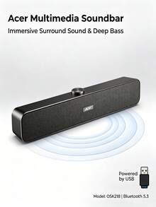 Acer OSK218 Computer Speaker, Bluetooth Mini Speaker For Home Use, Dual Speakers, Dual Diaphragms, No Current, No Noise, Long Multimedia Subwoofer, Mini Gaming Speaker, High-Quality Desktop Speaker, Universal For Desktop Computers, Laptops, Mobile Phones, And Tablets. - View 2
