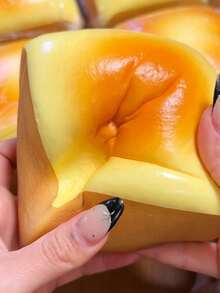 Extra Soft Large Bread Shaped Realistic Slow Rising Soft Toy - Cheese Scented, Moist Soft Texture, Adult Stress Relief And Emotion Venting Relaxation Toy - Multicolor - View 4