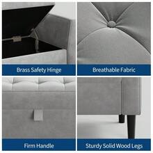 Storage Benches & Ottomans - Grey - View 5