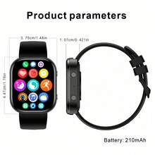 Smartwatch With Wireless Calling (Answer/Make/Reject Calls), 1.88-Inch Full Touch Color Screen, Multiple Sports Modes, Heart Rate/Sleep Monitoring, Alarm, Unisex, Holiday Gift, Fitness Tracker - View 7