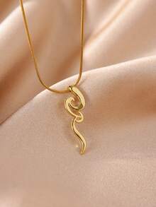 1PC Vintage Snake Pendant Necklaces For Women Gold Color Copper Geometric Snake Necklace Party Aesthetic Animal Hip Hop Jewelry Gift - Multicolor - View 3
