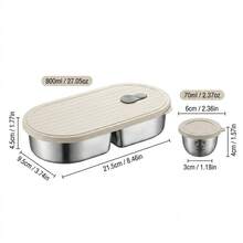 Portable 304 Stainless Steel Lunch Box,Leak Proof Fruit Salad Food Storage Container, Stackable Bento Box, Dishwasher & Microwave Allowable, Suitable For Student And Adult Use In Home, School,Office, Outdoor Camping, Picnic,Travel, Back To Schoo - Multicolor - View 15
