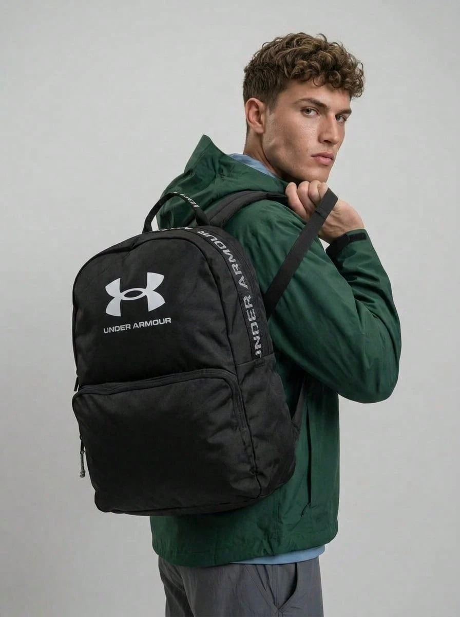 Under Armour ESSENTIAL BACKPACK - Black / White - View 1