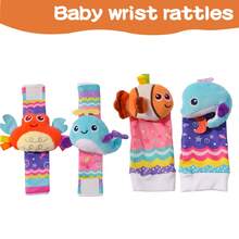 Baby Rattle Socks, Colorful Decorative Bracelet Wrist Rattle Shaking Toys, Easter Gift - Ocean Toy Socks 4-piece Set - View 10