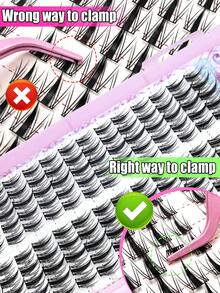 Eimny 320Pcs Manga Style Lash Clusters Kit, D-Curl Natural Look Eyelash Extension Kit, 0.05Mm Ultra-Thin Invisible Band, Fine Individual Lashes, Spiky Fairy Cluster Lashes,DIY Eyelash Extensions For Home Use - Multicolor - View 6