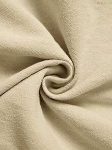 Women's Versatile And Fashionable Solid Color Jumpsuit With Buttons For Vacation - Khaki - View 8