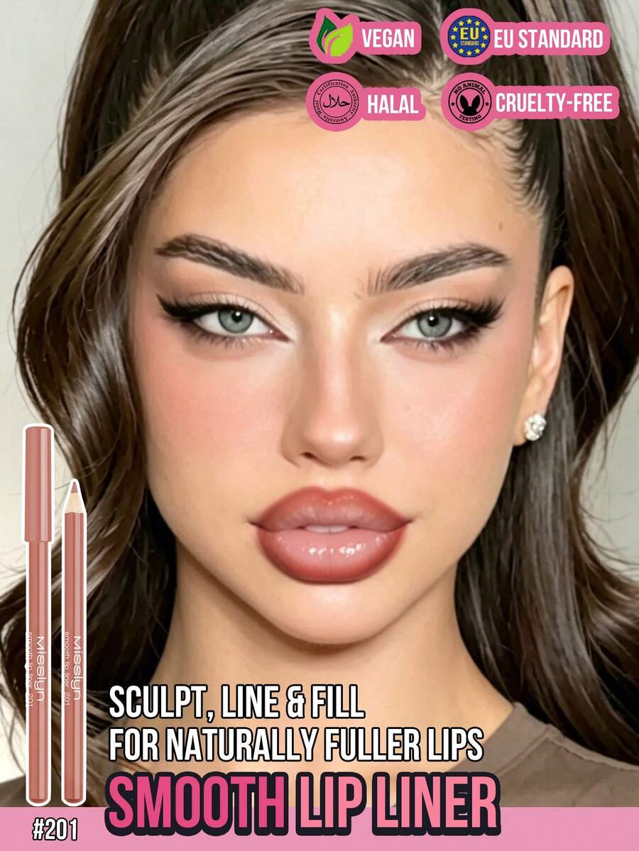 MISSLYN 1pc Smooth Lip Liner,Colorstay Long-Wear Lip Pencil,Highly Pigmented Smudge-Proof Lip Makeup,Ultra-Fine Creamy Texture Normal Finish Lip Contour For Daily Wear,Party & Y2K Looks,Gift