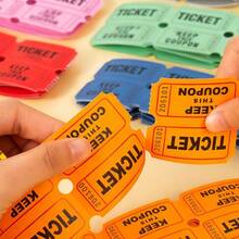 200/500pcs/Set Double Roll Raffle Tickets, Suitable For Events, Carnivals, Door Prizes, Games, Celebrations, Beverages, Admission, Classroom Rewards, And Prizes - Red - View 6