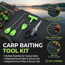 1 Set Perlengkapan Pancing Ikan Mas Stainless Steel, Kail Pancing Air Tawar - MultiWarna - View 1