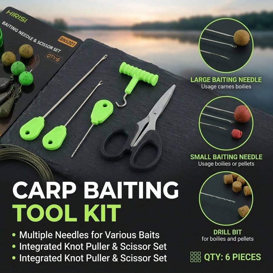 1 Set Perlengkapan Pancing Ikan Mas Stainless Steel, Kail Pancing Air Tawar - MultiWarna - View 1