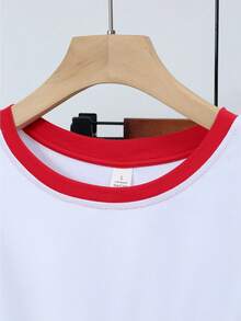 Disney Licensed Women's Y2K Color Block Summer Crew Neck Short Sleeve T-Shirt - Breathable Casual Top With A Lightning McQueen Print Design From "Cars" For Everyday Wear - White - View 3