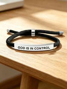 suteyi Inspirational Handwoven Rope Bracelet: "God Controls Everything" - Faith-Inspired Gift | Inspirational Gift - Multicolor - View 8