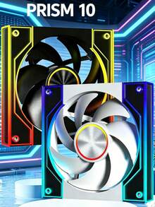 Panoramic Lens ARGB Case Fan, Low Noise Hydraulic Bearing With Anti-Vibration Pad Design, Temperature Control Computer Cooling Fan - 查看 9