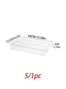 1pc/2pcs Makeup Storage Box, Face Mask Storage Box, Dustproof Waterproof Covered Skincare, Makeup Brushes, Eyebrow Pencils Storage Box, Perfume Organizer, Suitable For Refrigerator Storage, Accessory & Hair Accessory Storage, Kitchen Tool Organization, School Supplies Display Rack - Transparent - View 8