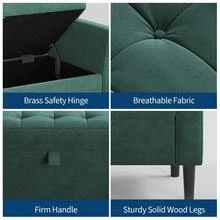 Storage Benches & Ottomans - Green - View 4