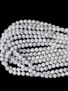 4/6/8/10mm Natural White Howlite Round Beads, Suitable For Jewelry Making, DIY Necklace & Bracelet Accessories - Multicolor - View 3