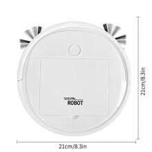 Robot hút bụi và lau nhà 3 trong 1, sạc USB, lực hút mạnh, thời gian hoạt động 60 phút, thiết kế mỏng nhẹ và êm ái, thích hợp cho lông thú cưng, sàn cứng và vệ sinh hàng ngày, lau nhà tự động, máy hút lông thú cưng | Robot hút bụi | Sạc USB - A - Xem 11
