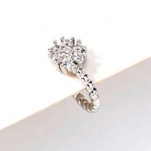 1 chiếc khuyên mũi hình hoa bạc đính đá Zirconia, kiểu xoắn chữ C, trang sức không cần xỏ lỗ, phù hợp cho nữ. - Khuyên mũi hình hoa đính kim cương - Xem 8
