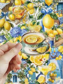50pcs Lemon Theme Decorative Transparent Stickers For Laptop, Luggage, Planner DIY Decoration - A - View 7
