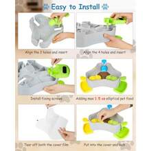 Dog Puzzle Toy, 3-In-1 Interactive Dog Puzzle Toys Press-Type Dog Treat Dispenser Toy Dog Enrichment Toy No-Slip Slow Feeder Interactive Brain Training Toys For Smart Dog Cats, 3 Colors - 3 màu Xám - Xem 6