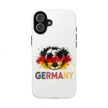 [Expédition 24h depuis DE] Étui de téléphone style football thème Allemagne, fond blanc très reconnaissable avec design de couleurs contrastées, résistant aux chocs, résistant à l'usure et texture douce pour la peau, compatible avec les modèles principaux, convient pour Apple 17/16/15/14/13/12/11/X/Pro/Plus/Pro Max, ainsi que S21/S22/S23/S24/S25/S26FE/Ultra/Plus et autres modèles. Le premier choix pour regarder le football, Unders - Image 1 pièce - Voir 5