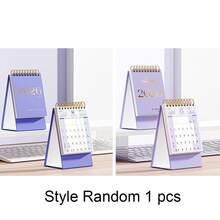 1pc 2026 New Minimalist Creative Desktop Mini Calendar, Triangular Base For Stable Placement, Thick Cardboard Inner Pages, Smooth Flipping Metal Coil Binding, Includes Countdown Memo, Monthly & Annual Calendar, Office Decor, Gift, Prize, Stationery, School Supplies (Random Print) - Multicolor - View 19