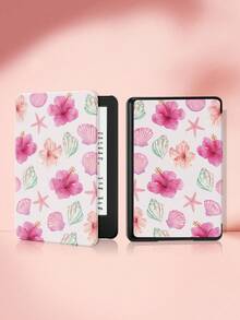 海洋元素、海星、貝殼、扶桑花圖案保護殼，適用於 Kindle 2024、Ko-Bo、Kindle NK 11/Kindle Youth Edition/Kindle Paperwhite 5，電子書保護殼，具備自動喚醒/睡眠功能，輕巧便捷，完美貼合保護您的閱讀設備，浪漫實用的禮物 - 彩色 - 查看 5