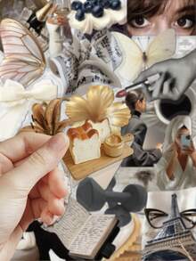 59pcs Clean Girl Office Lady Stickers Minimalist Style Decorative Transparent Stickers For Laptop Suitcase Scrapbook Decor - A - View 7