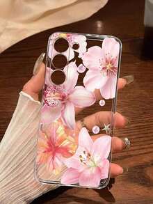 1 Piece Soft Phone Case With White Lily Flower And Butterfly, Compatible With Huawei Honor, , Galaxy A04e/12/A13/A14/A34/A50/A52/A53/A54/S21/S22/S23/S24/S25/S25Ultra, 6A/7A/8A, 12T/13T, International Version, Not Domestic Version, Spring Gift - 透明 9 - 查看 6