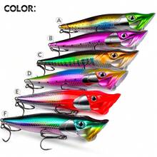 PRO BEROS Proberos 1pc 12cm/16cm Topwater Floating Popper Lure, Artificial Hard Wobbler Rattling Baits, 19g/50g Long Cast Surface Popper For Saltwater Bass Fishing, Fishing Tackle - Butterfly - View 3