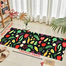 1pc, Home Decor, Cartoon Vegetable Pattern Printed Floor Mat, Diatom Mud Kitchen Rug, Kitchen Mat, Floor Mat, Easy To Clean, Printed Rectangular, Suitable For Living Room, Bedroom, Hallway, Bathroom, Laundry Room - Polyester Rug, Suitable For Indoor And Outdoor Home Decor - Multicolor - View 17