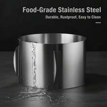 Cake Mold-Cake Ring-Adjustable Round Stainless Steel 6 To 12 Inch, 6 Inch Baking Ring For Supporting Decorating Icing - View 7