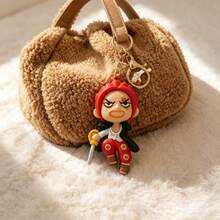 MINISO One Piece Shanks Character Keychain, Anime Mini Figure Bag Charm With Sword Detail & Metal Key Ring, Backpack Purse Accessory, Back To School Gift - Style 1 - View 5