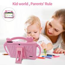 Kids Tablet, 7 Inch Android Tablet, 2GB+32GB, WiFi, IPS Screen, Parental Control, Games, Learning Educational Tablet For Toddlers - hồng - Xem 5