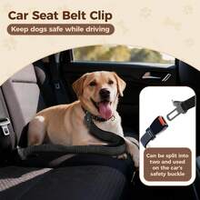 Detachable Heavy Duty Tactical Dog Leash, Hands-Free Shock Absorbing Leash With Soft Padded Handle, Quick Release Metal Clip, Car Seatbelt, No Pull Training Lead Suitable For Medium And Large Dogs - Multicolor - View 6