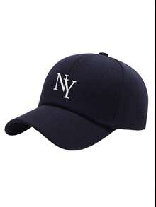 1pc Deep Blue Unisex Baseball Cap, Adjustable Outdoor Sun Protection Casual Hat, Suitable For Spring, Autumn, Summer Travel, Beach, Party - Navy Blue - View 12