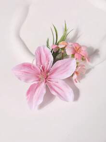 1pc Floral Fashion High-End Hair Clip,Hair Claws - 66255 Pink - View 4