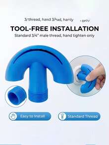 1件通用泳池噴泉曝氣噴嘴，3/4英吋標準公螺紋，耐用ABS塑料，免工具安裝，扇形瀑布效果，水冷，池塘增氧，流量可調，適用於地上與地下泳池，夏季派對必備 - 多款 - 查看 3
