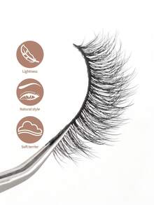 MAANGE 10 Pairs Cartoon Style Natural Lightweight False Eyelashes - Slender Cat Eye Shape False Lashes Made Of Faux Mink Hair, Create Natural Daily Makeup - Reusable, Comfortable, Suitable For Beginners Strip Lashes - Multicolor - View 8