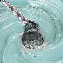 1pc Kitchen Drain Clog Remover, Spring Design Press Handle Grabber, 200cm Pipe Unclogger, S-Shaped 4-Claw Grabber Suitable For Various Complex Pipes, Clears Hair/Kitchen Waste, Prevents Water Accumulation And Mosquitoes, Suitable For Kitchen/Bathroom/Bathtub/Toilet - Drain Cleaner - Avocado - View 4